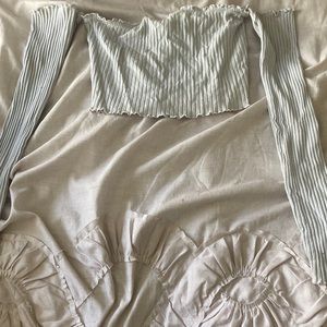 Plaster blue crop tube top